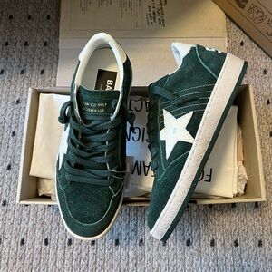 Golden Goose casual training flat shoes, green color